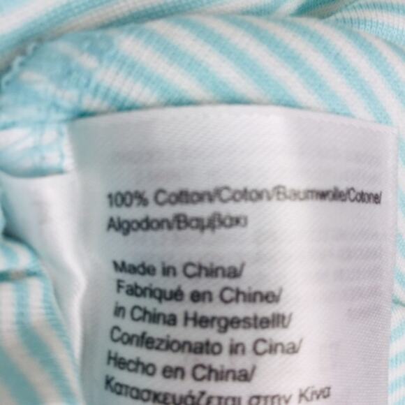 Brooks Brothers Aqua White Striped Top 100% Cotton XS - Picture 7 of 7